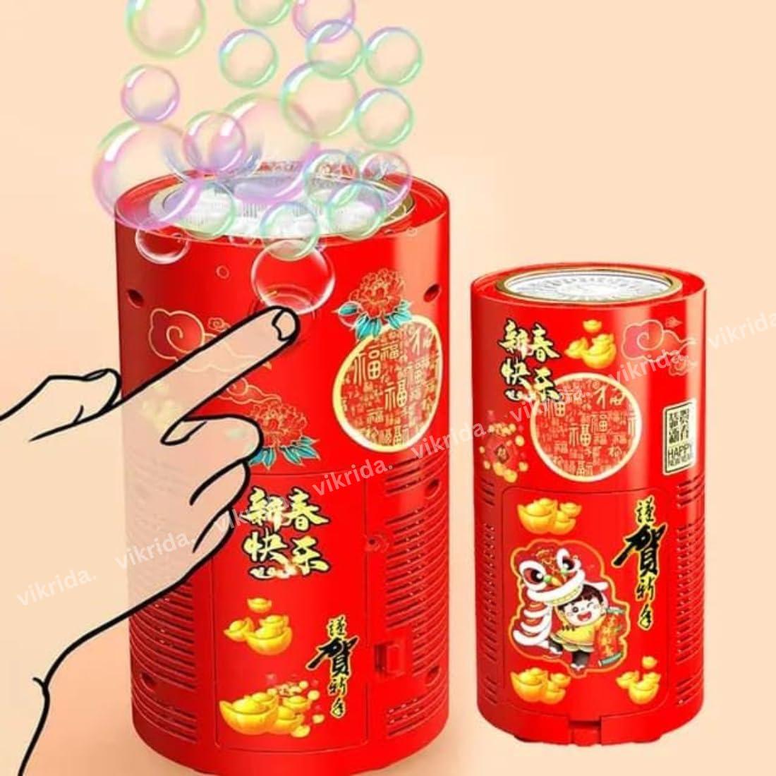 Leak-Proof Design Automatic Bubble Gun for Kids & Toddlers with LED Light - includes 2 Bubble Liquid Bottles - Blue