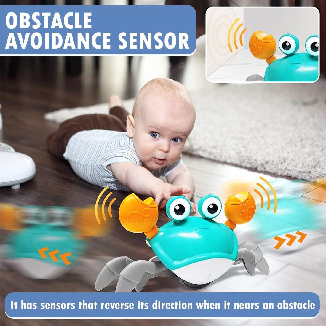 Rechargeable Crawling Crab Electric Sensor Musical Dancing Walking Crab Toy Gift for Kids