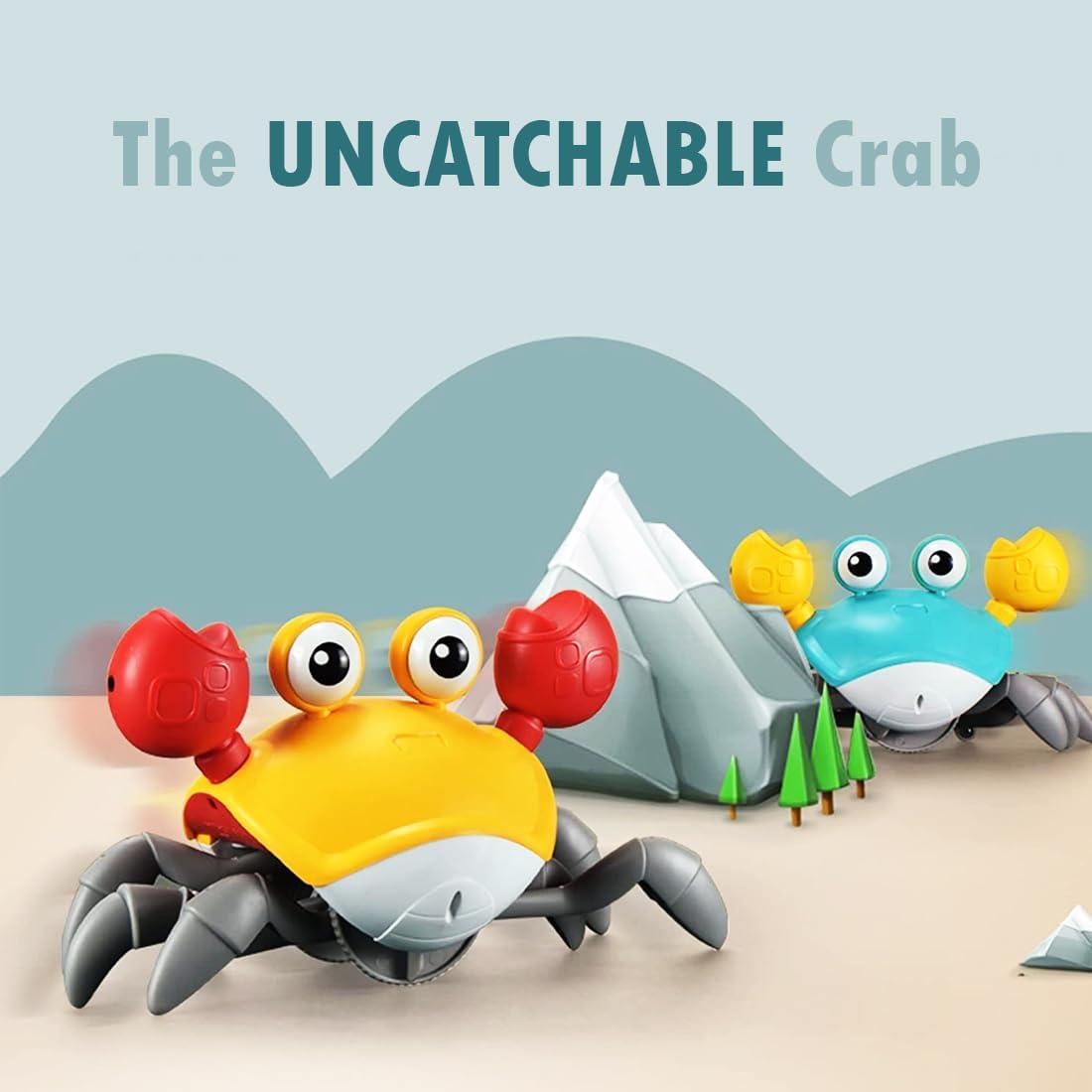 Rechargeable Crawling Crab Electric Sensor Musical Dancing Walking Crab Toy Gift for Kids