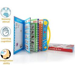Intelligence Book | Interactive Book -Musical English Educational Phonetic Learning Book for 3 + Year Kids|Toddlers|Educational ABC and 123 E-Learning Kids Electronic Activity Notebook