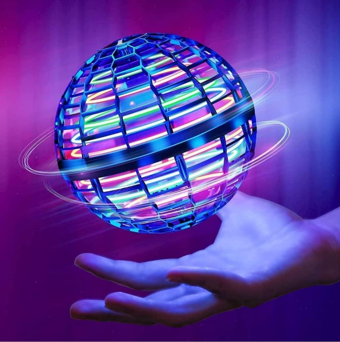 Flying Ball Toy Flyorb Magic Ball Boomerang Mini Pro Flying Spinner Fidget Toys for Boys Girls Kids Adult Indoor Outdoor USB Rechargeable Built-in RGB Lights 360°Rotating
