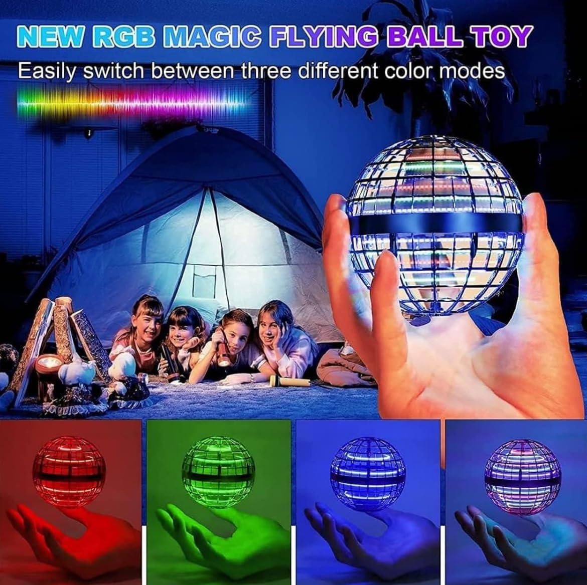 Flying Ball Toy Flyorb Magic Ball Boomerang Mini Pro Flying Spinner Fidget Toys for Boys Girls Kids Adult Indoor Outdoor USB Rechargeable Built-in RGB Lights 360°Rotating