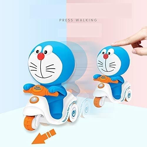 Doraemon Pressure Friction Toddler Car Toy, Push and Go Doraemon Scooter Toy for Kids (Pack of 1) — view 2