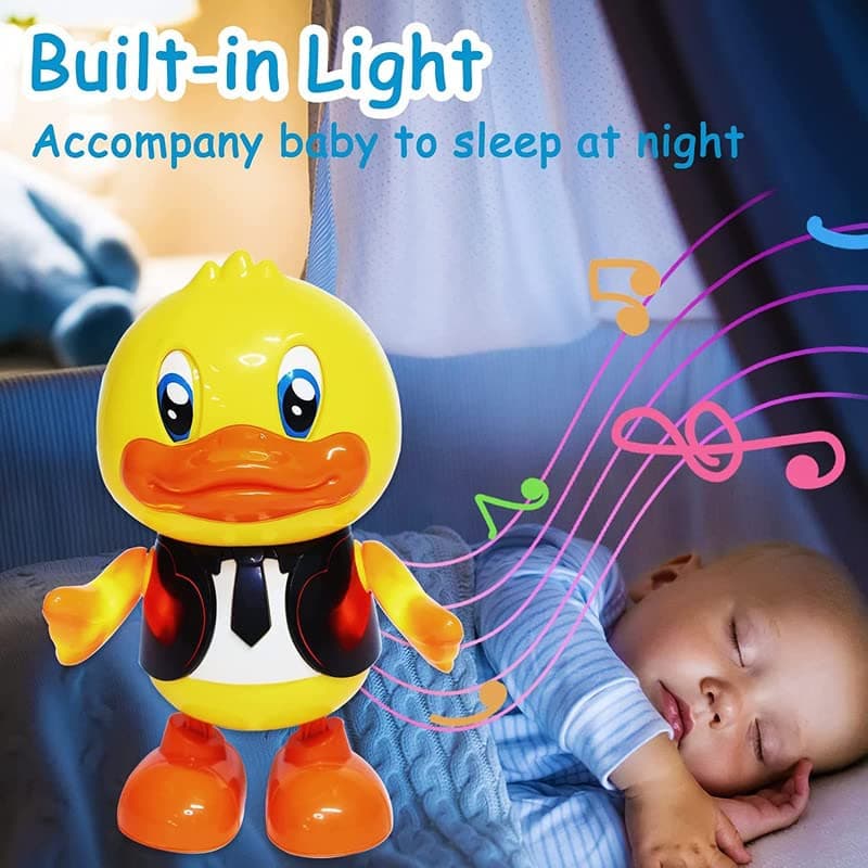 Musical Toys Cute Dancing Gentleman Duck Musical Lighting Doll Interactive Kids Early Educational Battery Operated Toys for Kids — view 4