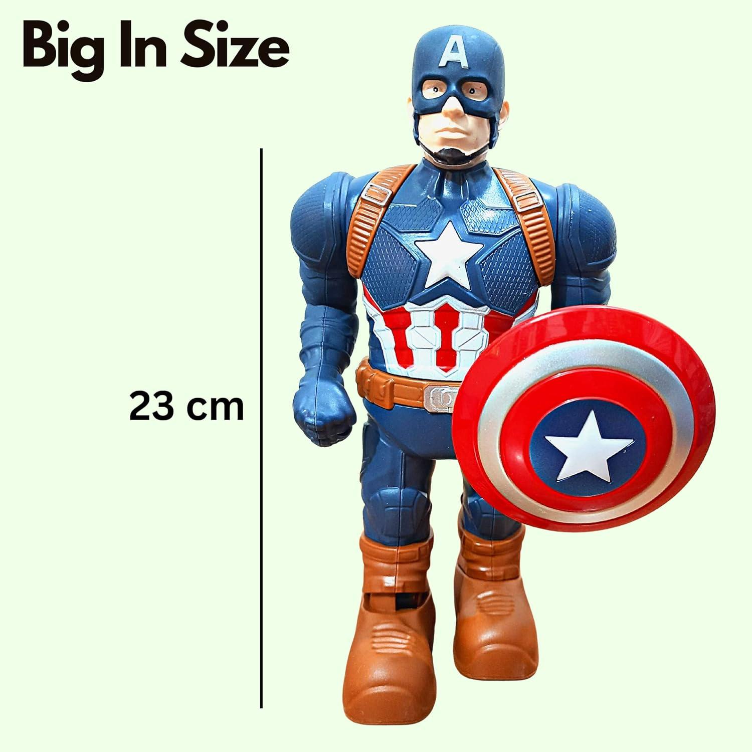Captain Super Robot Toy with Lights, Sound and 360 Rotation Function