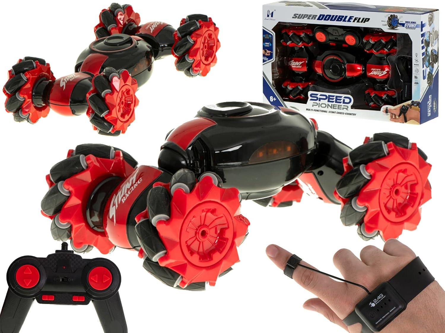 2.4 GHZ Rolling Climbing Twist Hand Sensor Watch RC Car Toys Remote Control Car Stunt with Gesture Led Lighting Music