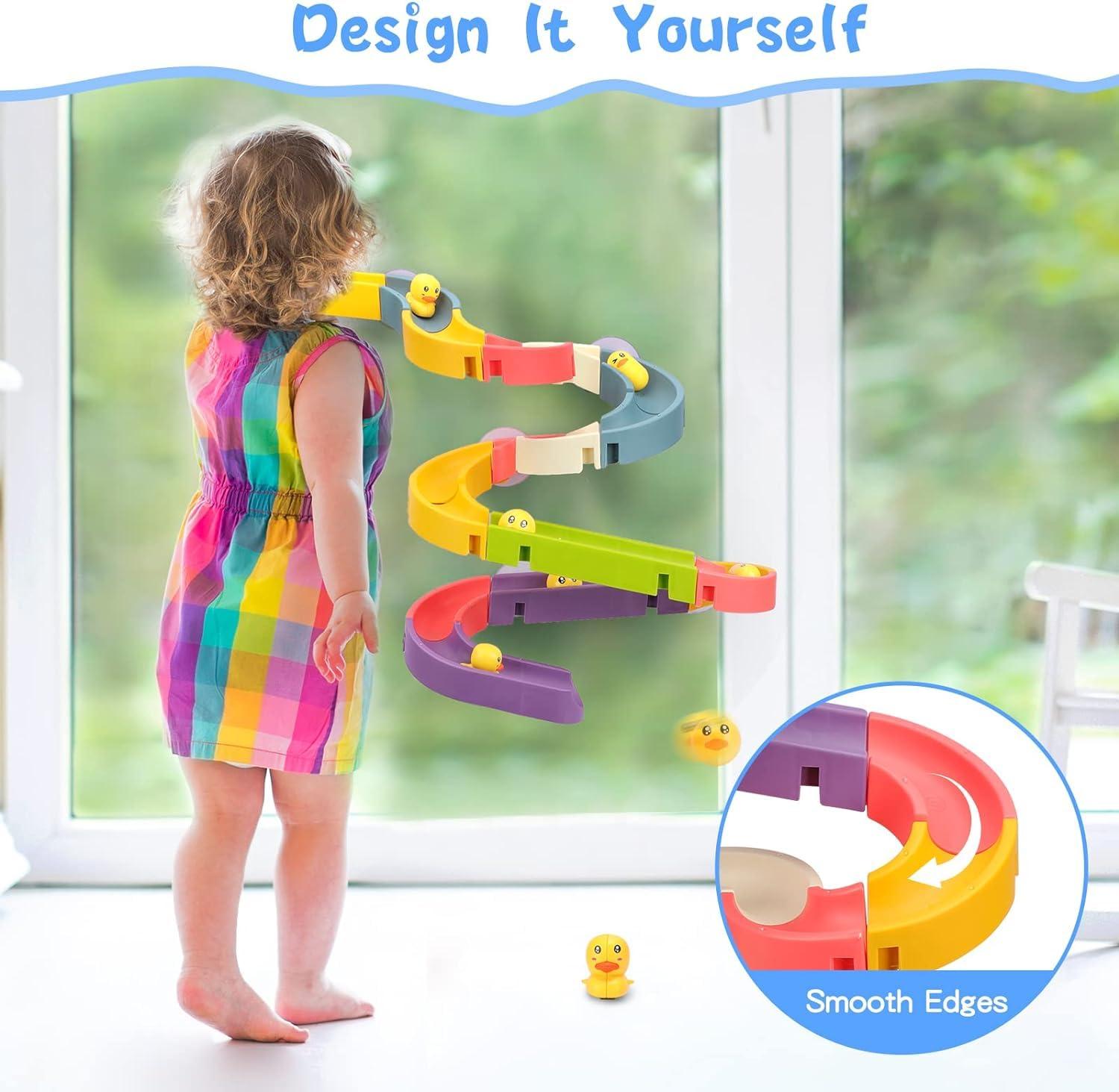 Fishing Game Toys with Slideway, Electronic Toy Fishing Set with Magnetic Pond, Learning Educational Toys