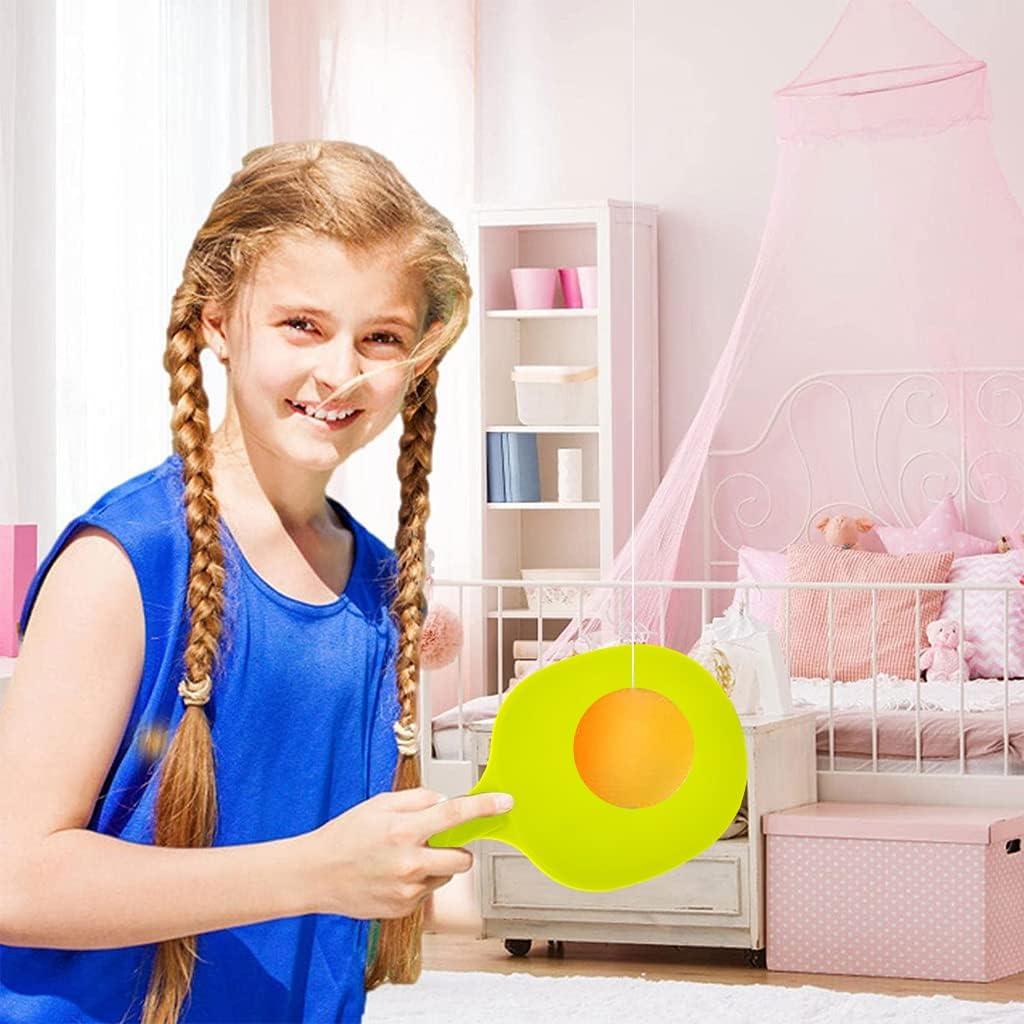 Hanging Table Tennis Trainer Ball Set Ping Pong Indoor Games for Kids | Interactive Fun with 2 Rackets and 5 Balls