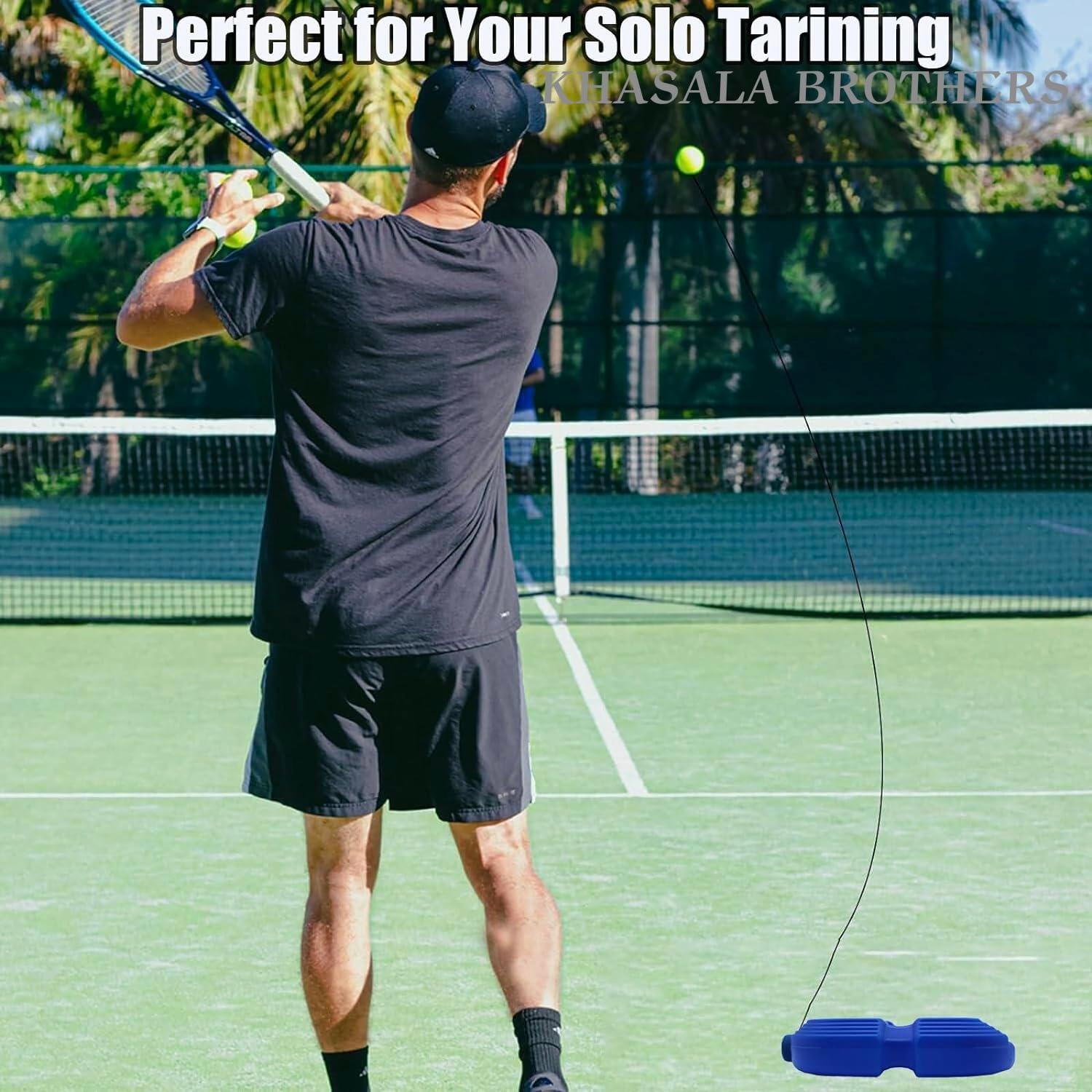 Tennis Trainer Rebound Ball Set, Tennis Balls Solo Tennis Training Equipment, Practice Ball with String, Portable Training Tool for Kids and Adult (Pack of 1 Set)