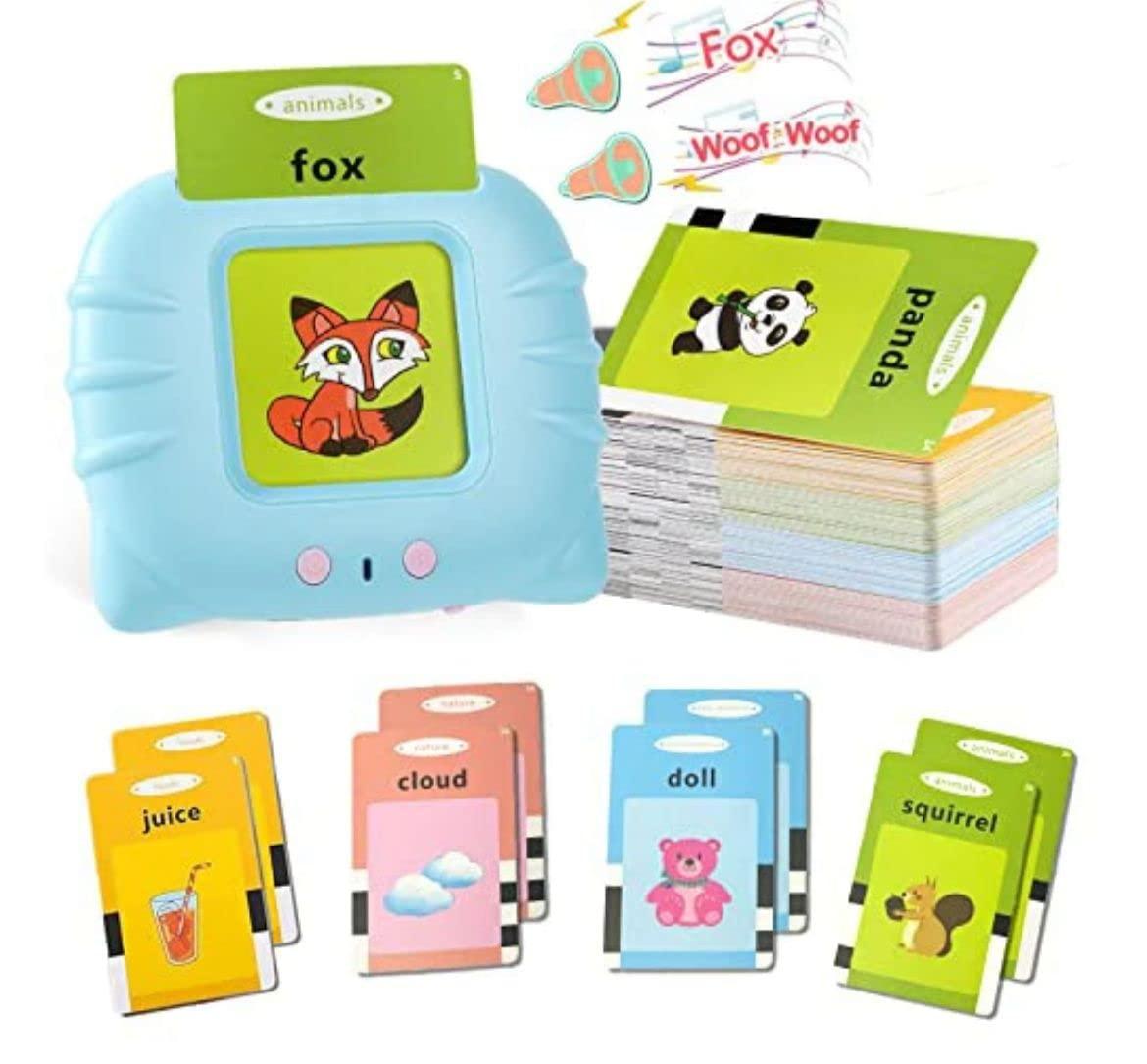 Talking Flash Card Learning Device Toy Early Learning 224 Words Sounds Music Playing Game - USB Rechargeable