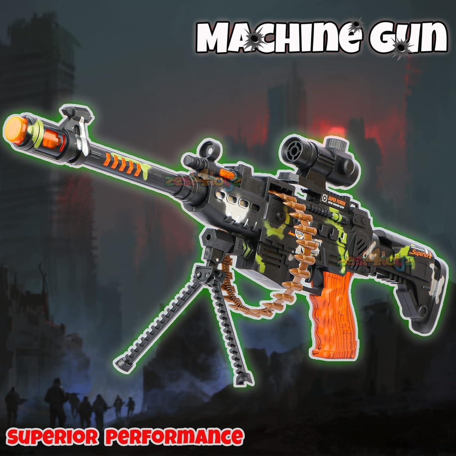 Musical Army Style Toy Guns for Kids Musical Toys Guns & Darts  (Green)