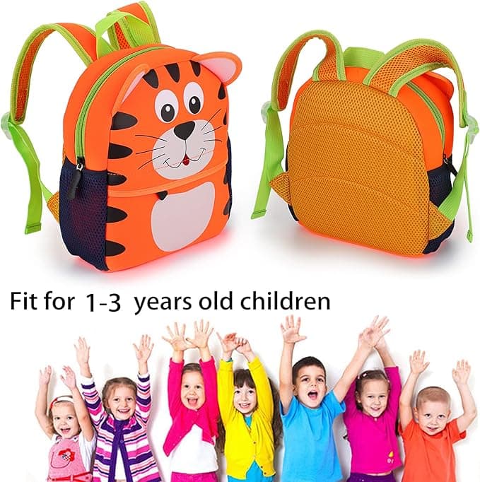 Tiger Toddler Backpack Baby Boys Girls Kindergarten Pre School Bags Cute Neoprene Cartoon Backpacks for Kids — view 4