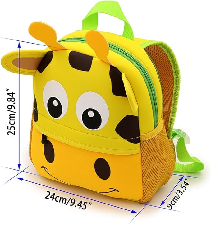 Giraffe Toddler Backpack Baby Boys Girls Kindergarten Pre School Bags Cute Neoprene Cartoon Backpacks for Kids — view 4