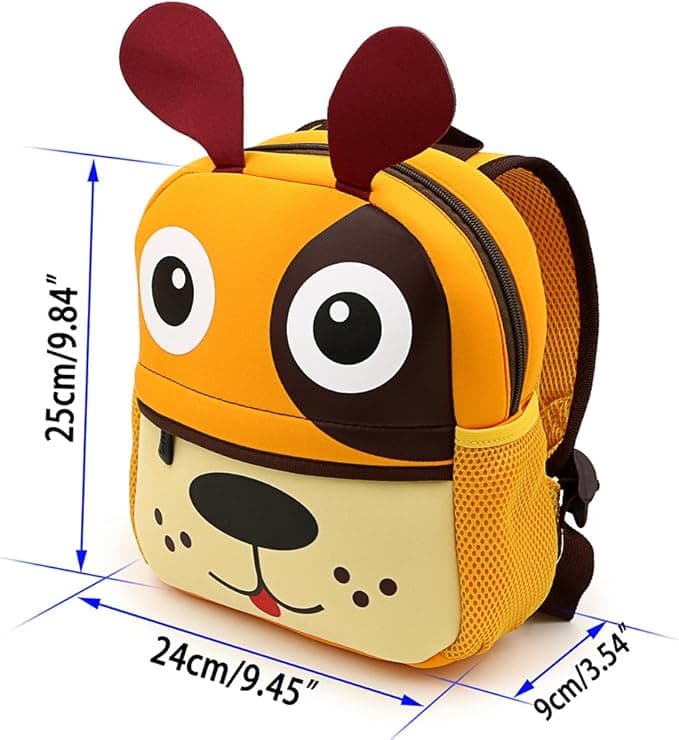 Puppy Toddler Backpack Baby Boys Girls Kindergarten Pre School Bags Cute Neoprene Cartoon Backpacks for Kids — view 3