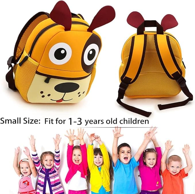 Puppy Toddler Backpack Baby Boys Girls Kindergarten Pre School Bags Cute Neoprene Cartoon Backpacks for Kids — view 4