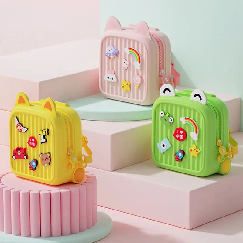 Kids Cute Toddler Mini DIY Premium Backpack - Green Color — view 2