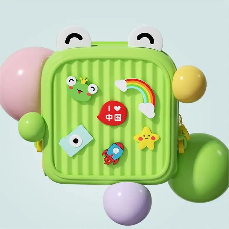 Kids Cute Toddler Mini DIY Premium Backpack - Green Color — view 3