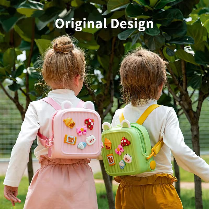 Kids Cute Toddler Mini DIY Premium Backpack - Green Color — view 5