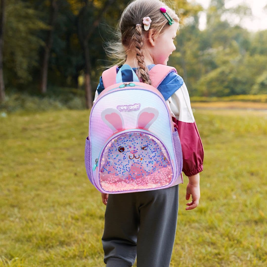 Kids School Bag For 3-6 Years Old Boys and Girls - Rabbit - Pink — view 3