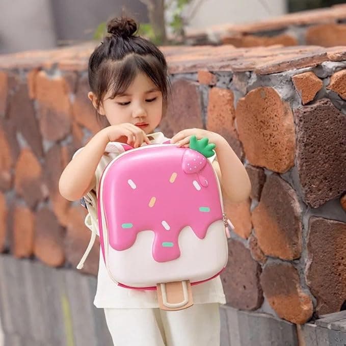 3D Ice Cream Hard Case Bags for Kids Bagpacks for Girls Toddlers for Kindergarten kids - [2 -8 Years] - Mix Color — view 2