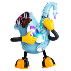 Battery Operated Musical Dancing Mr Rock Saxophone Toy for Kids with 3D Light Effects and Cool Music- Multicolor