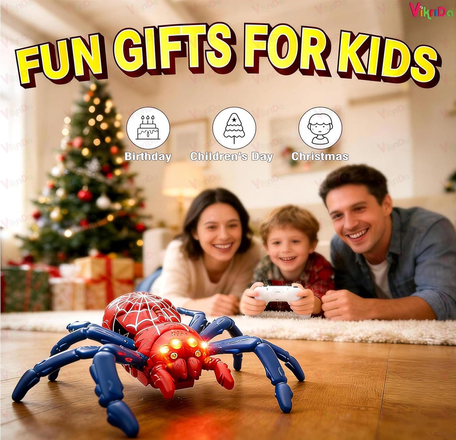 Wall Climbing Spider RC Toy with Remote Control, Rechargeable Creepy Crawler Climbs Walls & Ceilings — view 4