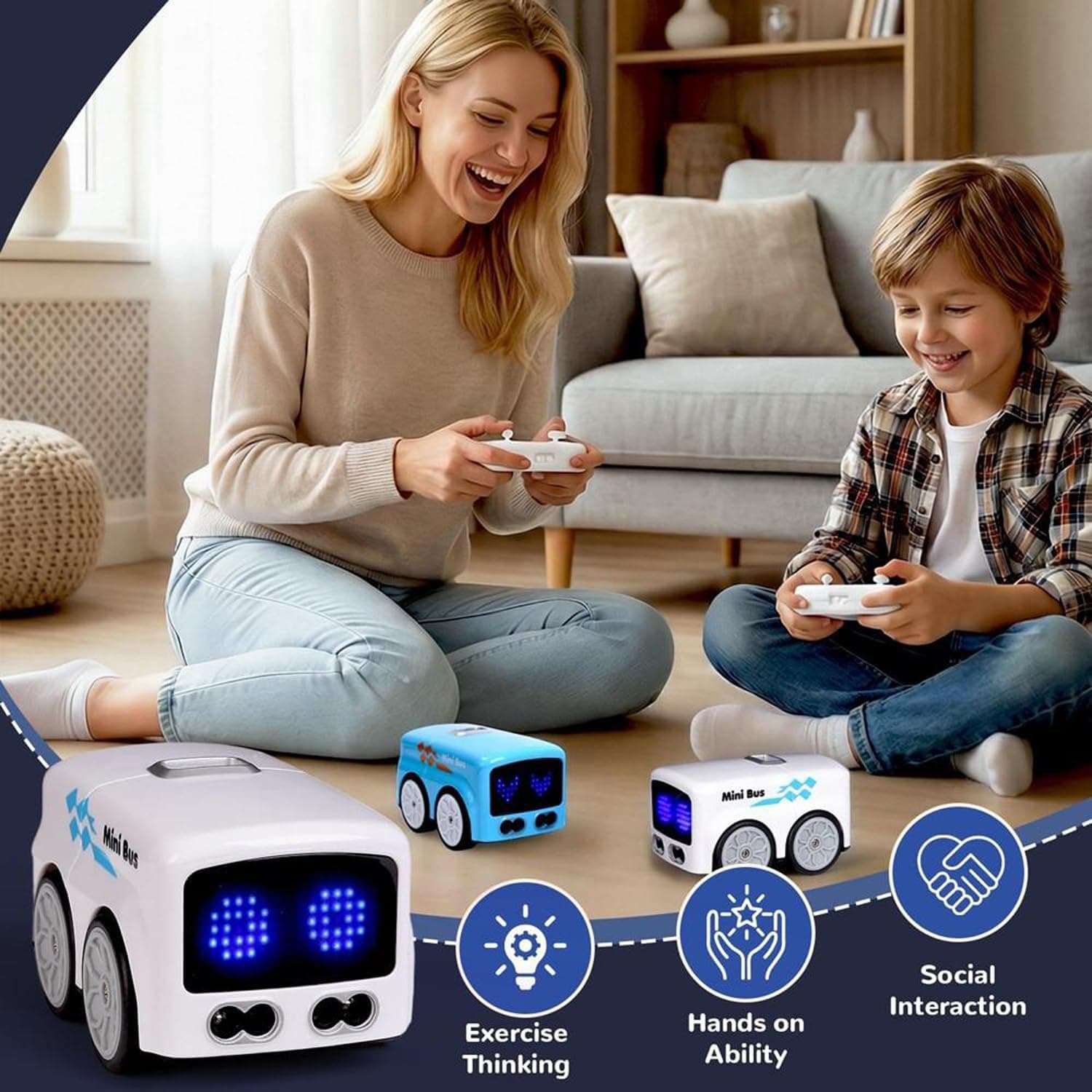 RC Car for Kids with LED Display, Smart Gesture Control, Mini Football Game Toy, Rechargeable Battery, Remote Control Vehicle — view 4