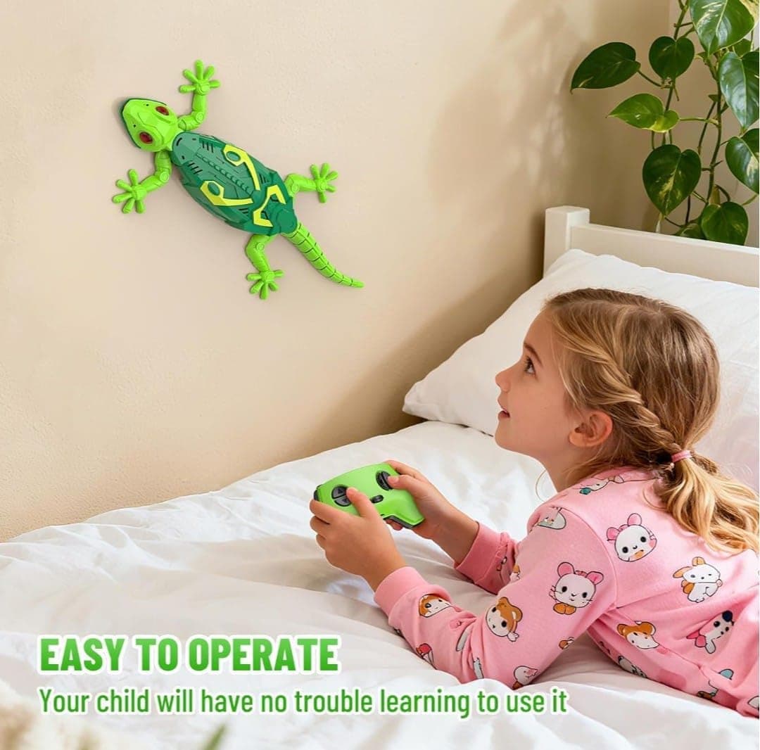 Rechargeable Remote Control Robot Lizard | 360° Rotation, Low Noise, LED Lights | Fun Wall Crawler Prank Toy for Kids Ages 4+ — view 5